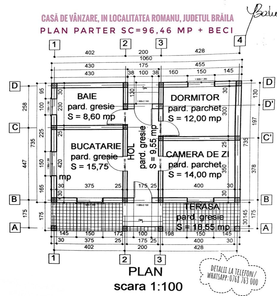 Superbă casă de vânzare în localitatea ROMANU+2078 mp teren+vie+livada, lângă Brăila! – miniatură 12